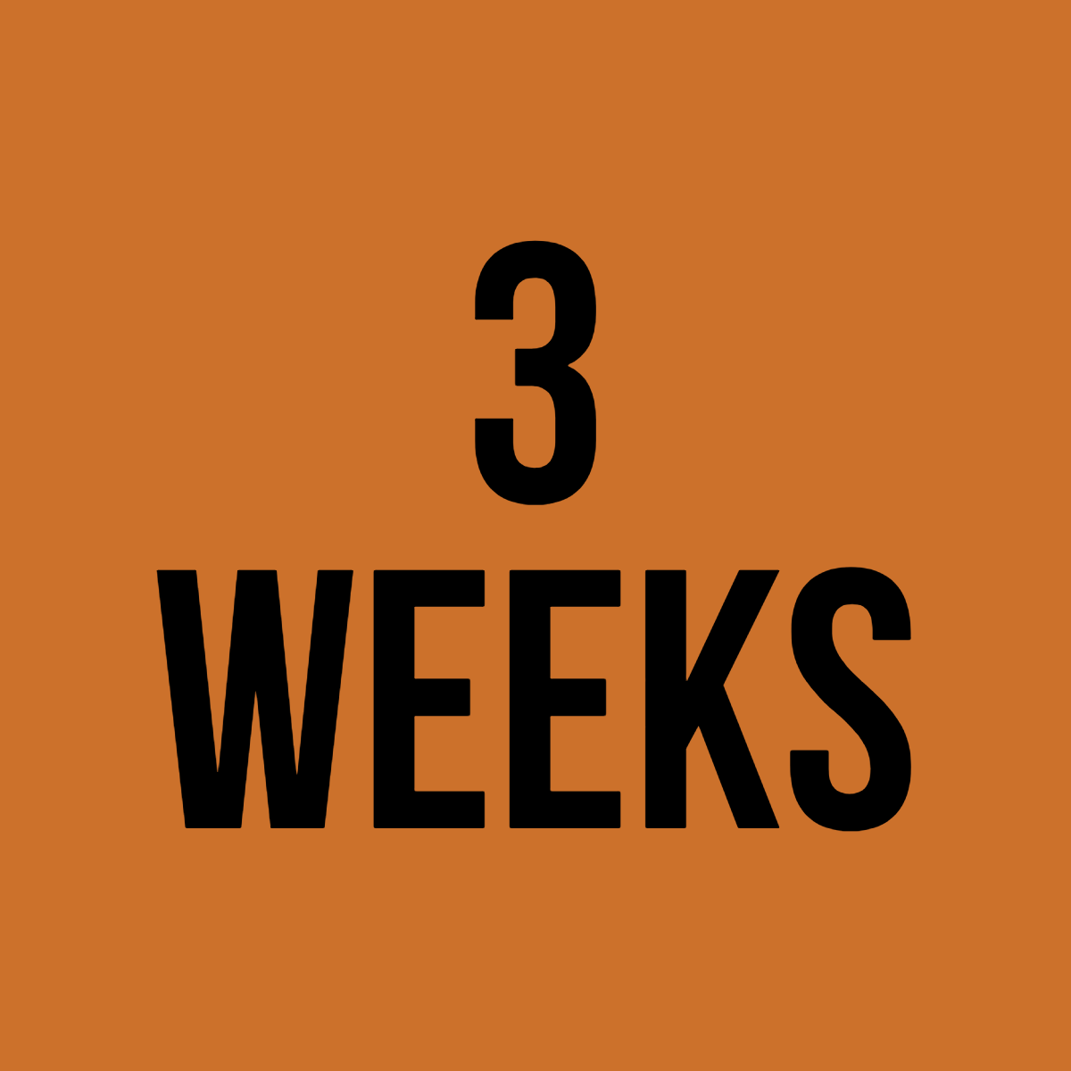3 weeks